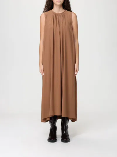 Liviana Conti Dress  Woman Color Leather In Brown