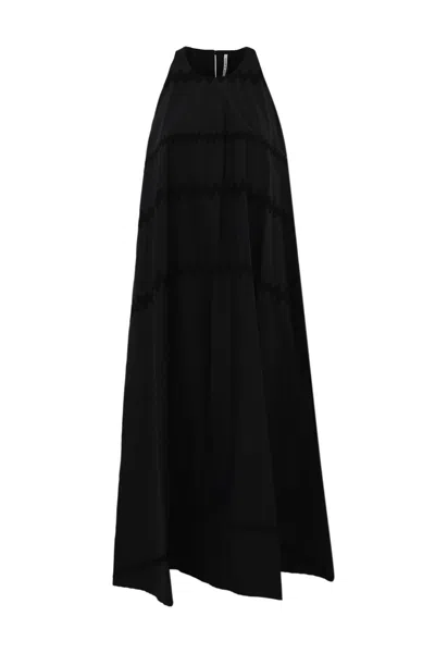 Liviana Conti Dress With Zig Zag Embroidery In Ricamo Zig Zag