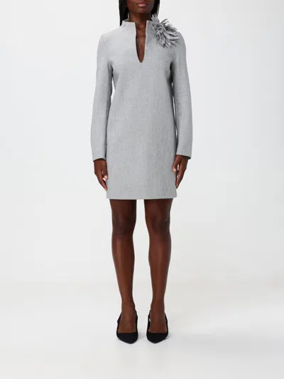Liviana Conti Lizzie Floral-applique Mini Dress In Silver