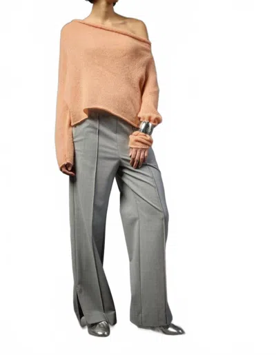 Liviana Conti Edda Mohair Blend Sweater In Macaron In Brown