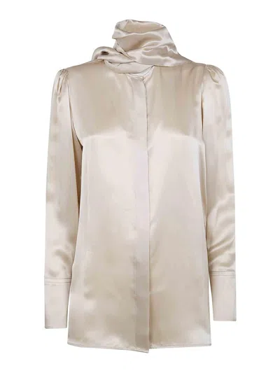 Liviana Conti Edna Tie-neck Long-sleeve Shirt In Multi