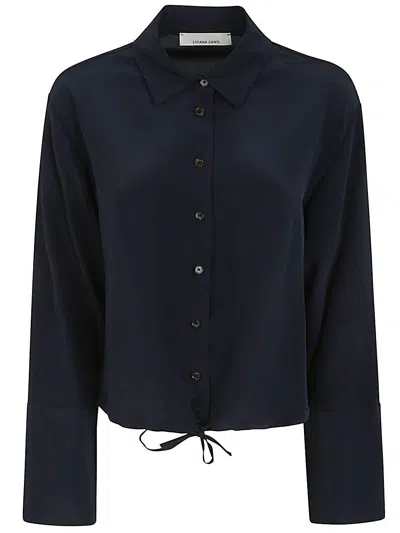 Liviana Conti Elastic Bottom Shirt In Blue