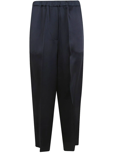 Liviana Conti Elastic Waist Cropped Pants In Blue