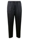 Liviana Conti Elastic Waist Pants In Nero