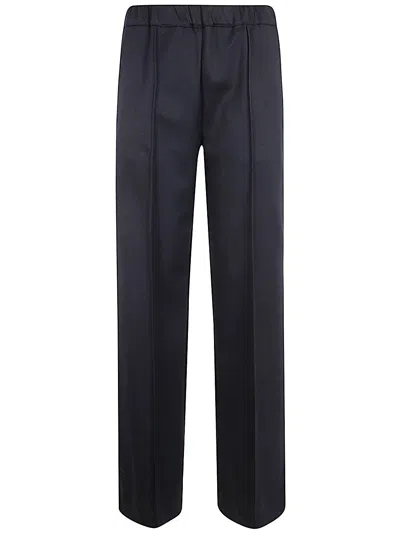 Liviana Conti Elastic Waist Casual Pants In Blue