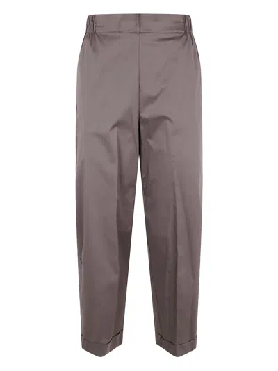 Liviana Conti Elasticated-waist Trousers In Brown