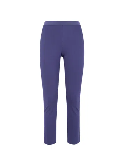 Liviana Conti Elasticated-waistband Cropped Trousers In Blue