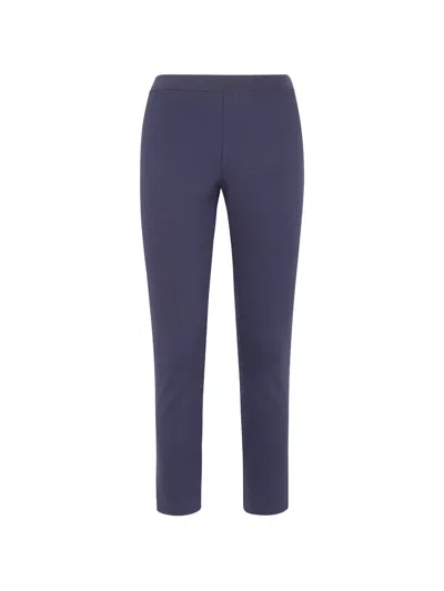 Liviana Conti Elasticated-waistband Slim-fit Trousers In Blue