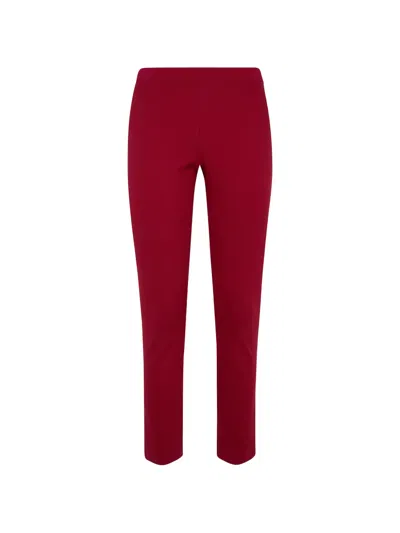 Liviana Conti Elasticated-waistband Slim-fit Trousers In Red