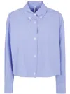 Liviana Conti Oversized Cropped Shirt In White