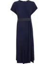 Liviana Conti Belted Dress In Blue