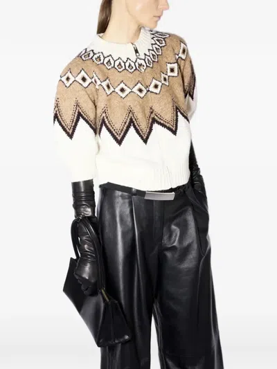 Liviana Conti Fair Isle-knit Zip-up Sweater In Multi