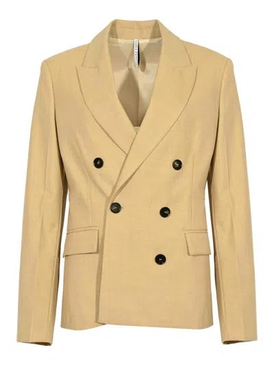 Liviana Conti Farrel Double-breasted Jacket In Brown