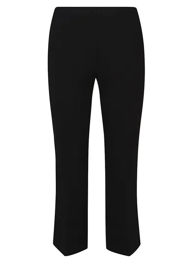 Liviana Conti Flared Cropped Trousers In Black