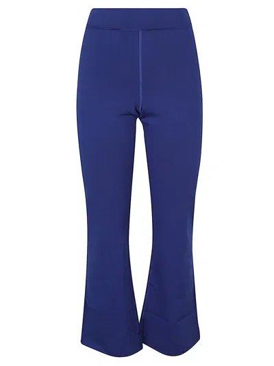 Liviana Conti Flared Cropped Trousers In Blue