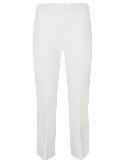 Liviana Conti Flared Cropped Trousers In White