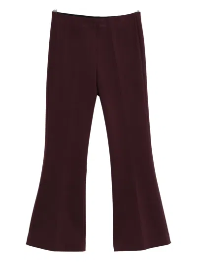 Liviana Conti Flared Trousers In Red