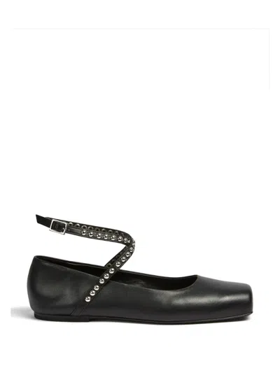 Liviana Conti Flavienne Studded-strap Ballet Flats In Black