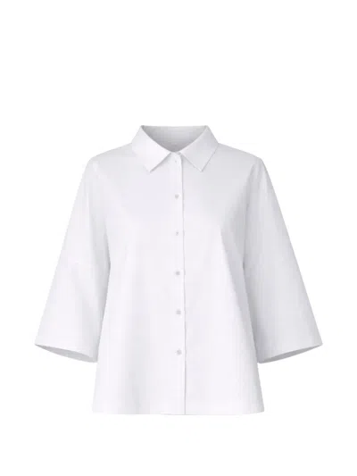 Liviana Conti Flora Flared-sleeve Shirt In White