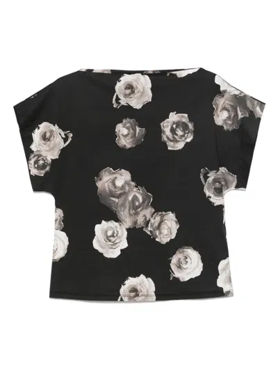Liviana Conti Floral-print Blouse In Black