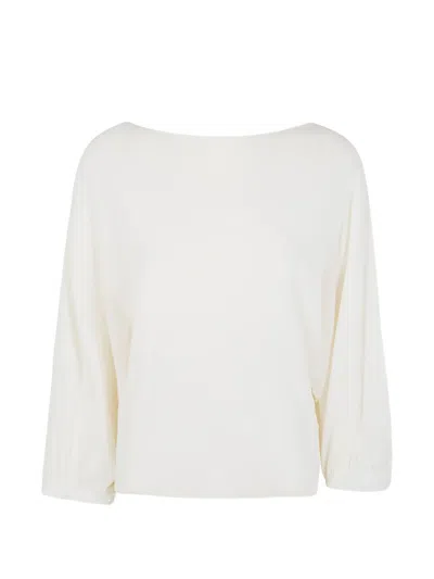 Liviana Conti Gathered-sleeve Sweater In Neutral