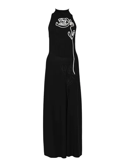 Liviana Conti Gilda Dress In Viscose Knit In Black