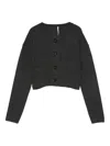 Liviana Conti Hallie Button-front Cropped Cardigan In Gray