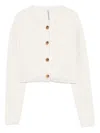 Liviana Conti Hallie Button-front Cropped Cardigan In White