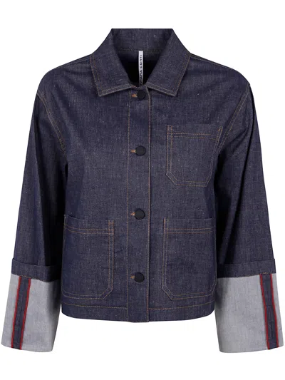 Liviana Conti Jacket In Blue Denim