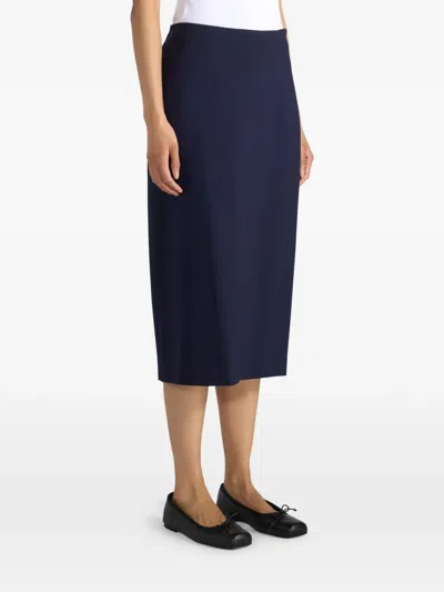 Liviana Conti Jolene Midi Skirt In Blue