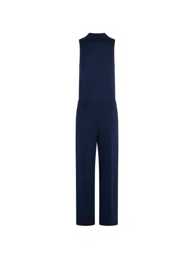 Liviana Conti Kesia Collared Jumpsuit In Blue