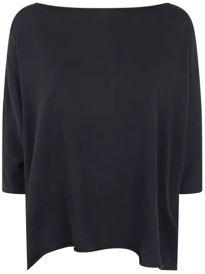 Liviana Conti Kimono Over Sweater In Black