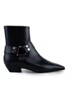 Liviana Conti Leather Ankle Boot With Buckle In Black