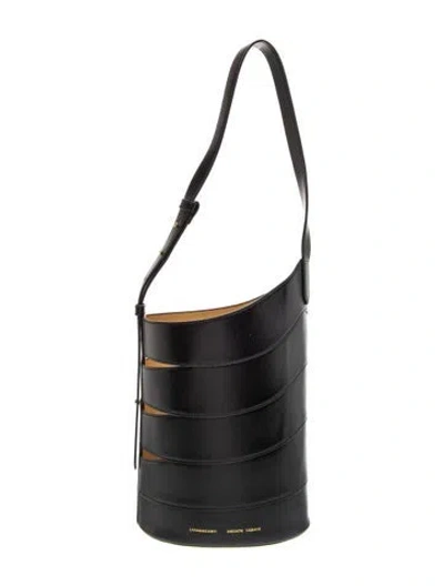 Pre-owned Liviana Conti Leather Shoulder Bag In Black
