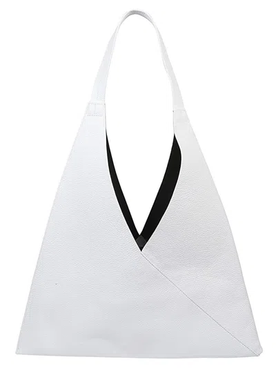 Liviana Conti Leather Shoulder Bag In White