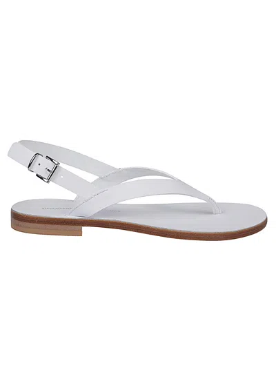 Liviana Conti Leather Thong Sandals In White