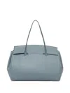 Liviana Conti Leather Tote Bag In Blue