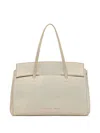 Liviana Conti Leather Tote Bag In Neutral