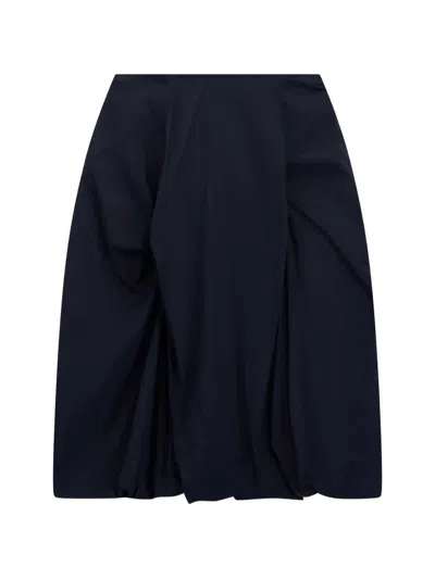Liviana Conti Levante Midi Cotton Skirt In Blue