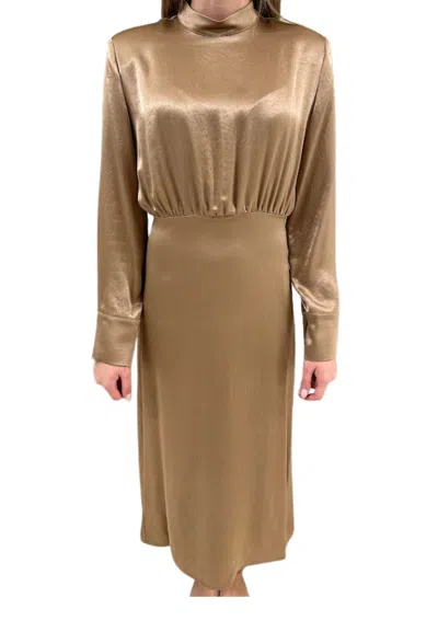 Liviana Conti Lilith Woman  Midi In Satin In Gold