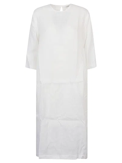Liviana Conti Linen Midi Dress In White