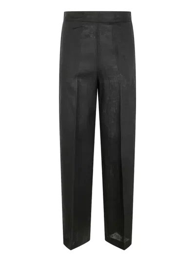 Liviana Conti Elastic Waist Pants In Nero