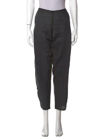 Pre-owned Liviana Conti Linen Wide Leg Pants In Gray