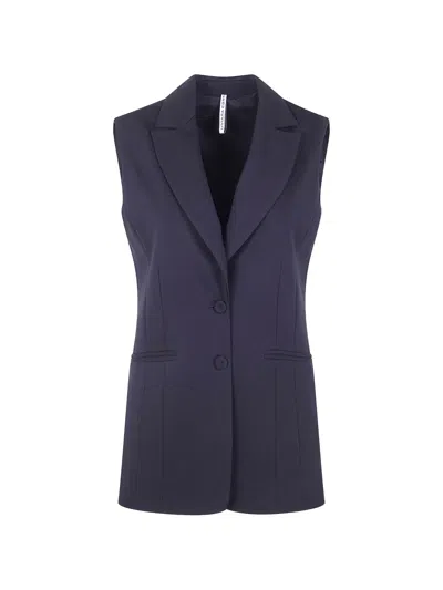 Liviana Conti Logan Button Front Gilets In Black