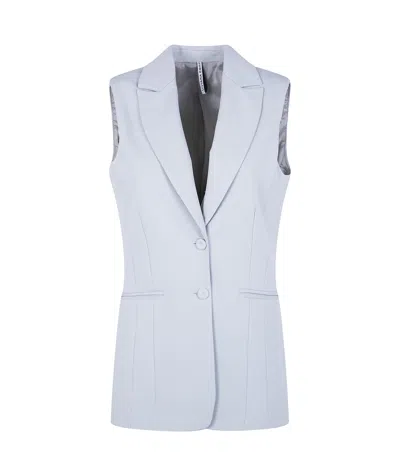 Liviana Conti Button Fastening Gilet In Blue