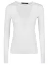 Liviana Conti Long Sleeve Cotton Blend T-shirt