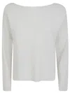 LIVIANA CONTI LONG SLEEVES ASYMMETRIC SWEATER,F4SA08