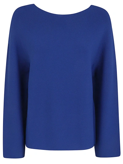 Liviana Conti Long Sleeves Crew Neck Jumper In Blue