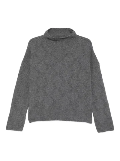 Liviana Conti Marta High-neck Sweater In Gray