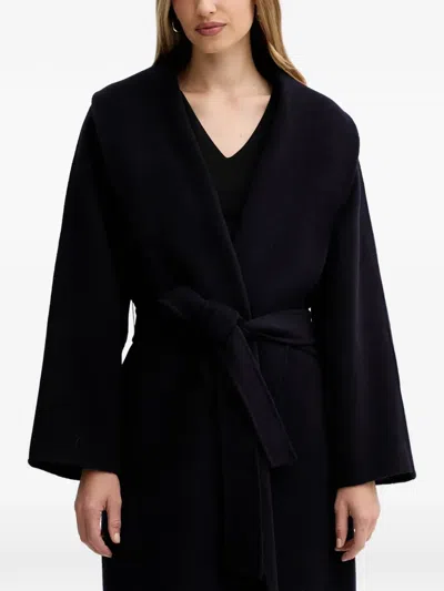 Liviana Conti Maxim Belted Coat In Blue